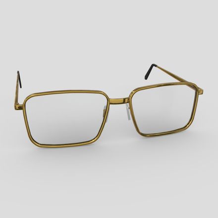 Glasses - low poly PBR 3d model