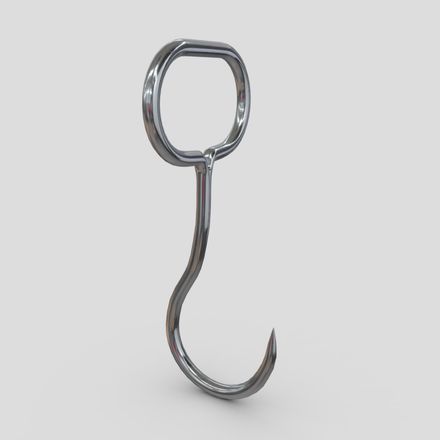 CC0 - Meat Hook 5 - low poly PBR 3d model