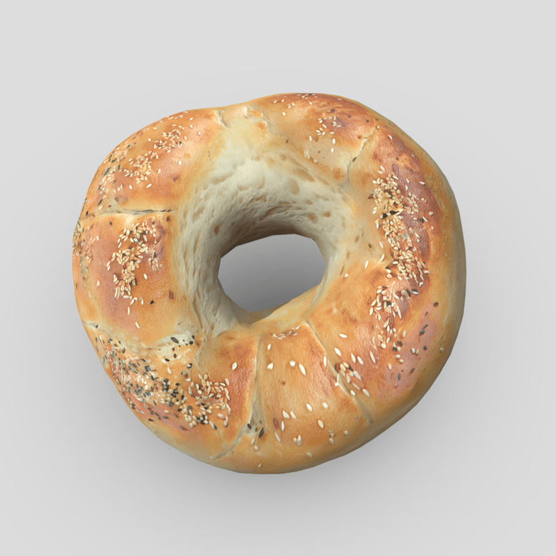 Bagel - low poly PBR 3d model