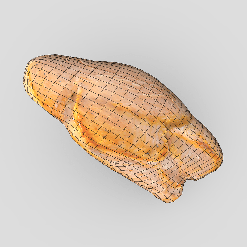 CC0 - Cooked Chicken Breast - low poly PBR 3d model