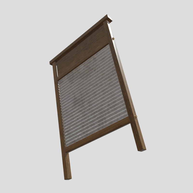 Washboard - low poly PBR 3d model