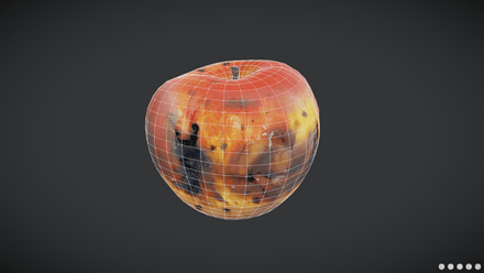 Rotten Apple 3 - low poly PBR 3d model