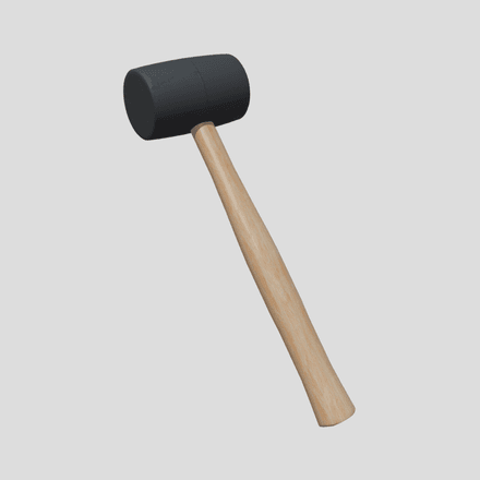 Rubber Hammer - low poly PBR 3d model