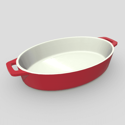 Baking Dish 2 - low poly PBR 3d model