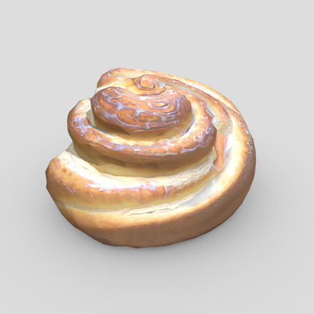 Cinnamon Roll 2 - low poly PBR 3d model