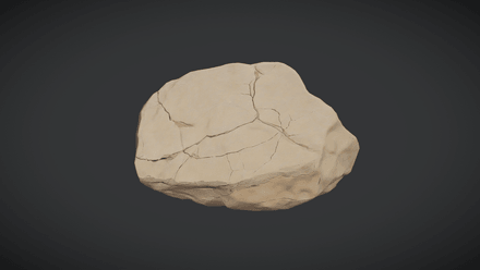 Desert Rock 2 - low poly PBR 3d model