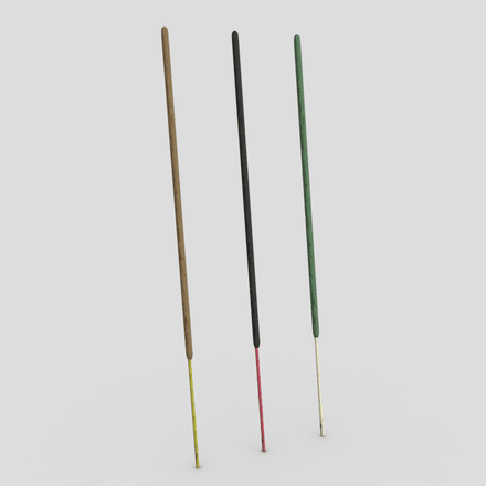 Incense Stick - low poly PBR 3d model