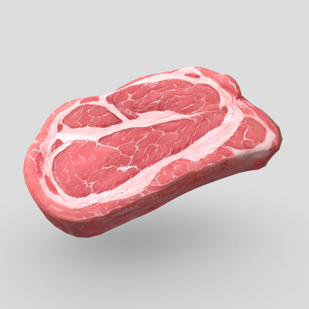 Raw Steak 3 - low poly PBR 3d model