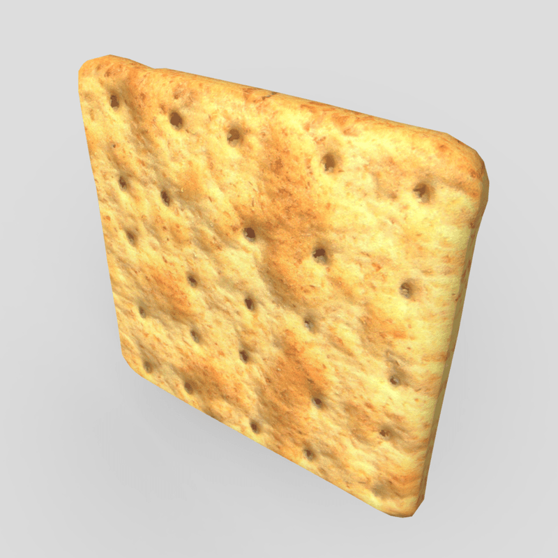 Cracker - low poly PBR 3d model