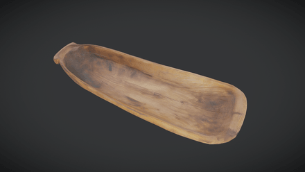 Wooden Tray - low poly PBR 3d model