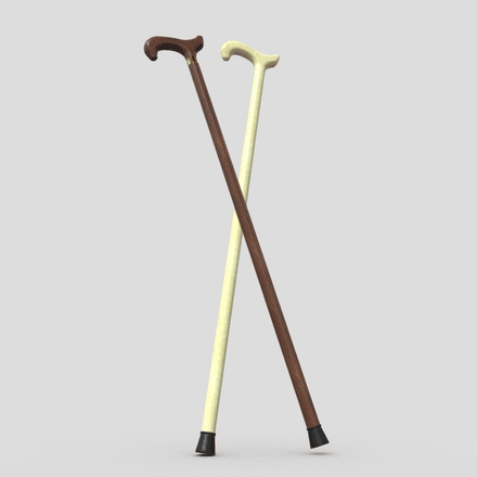 Walking Stick 2 - low poly PBR 3d model