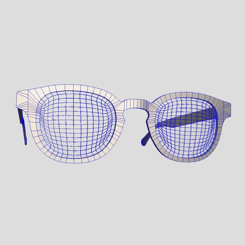 Glasses 6 - low poly PBR 3d model