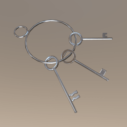 CC0 - Keys - low poly PBR 3d model