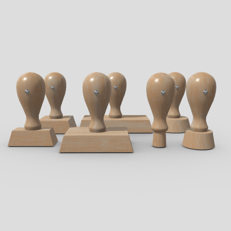 Rubber Stamp Pack - low poly PBR 3d model