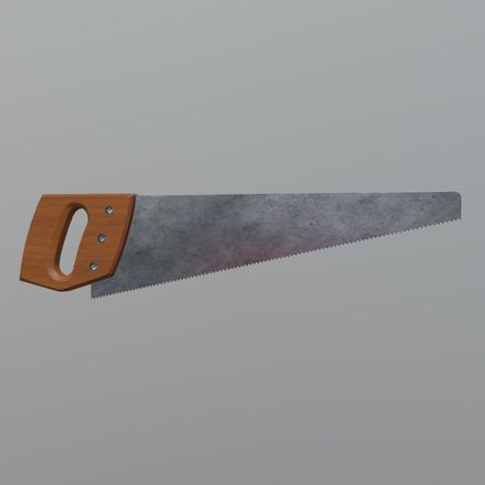 Hand Saw - low poly PBR 3d model