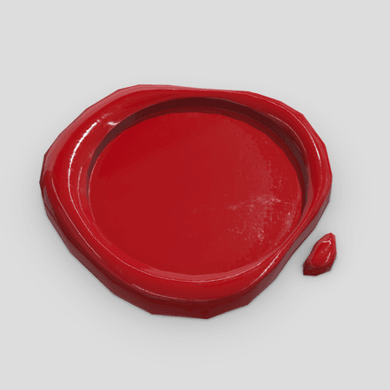 Wax Seal 3 - low poly PBR 3d model