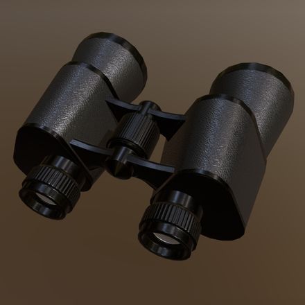 Binocular - low poly PBR 3d model