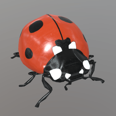 CC0 - Ladybug - low poly PBR 3d model