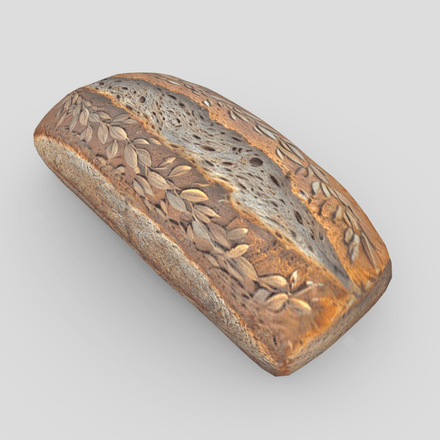 Multi Grain Bread 2 - low poly PBR 3d model