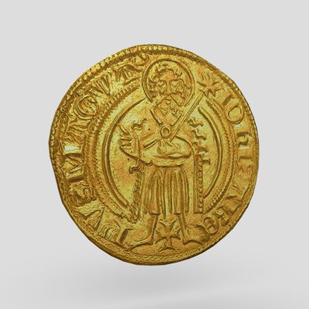 Gold Coin 3 - low poly PBR 3d model