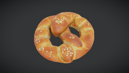 Bretzel - low poly PBR 3d model