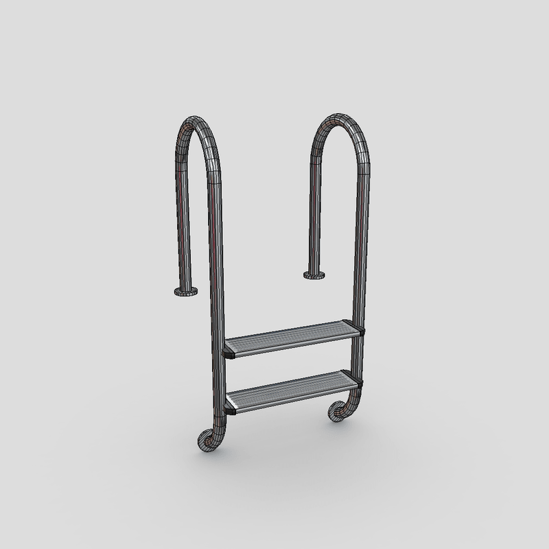 CC0 - Pool Ladder 3 - low poly PBR 3d model
