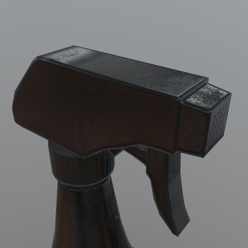 Spray bottle - low poly PBR 3d model