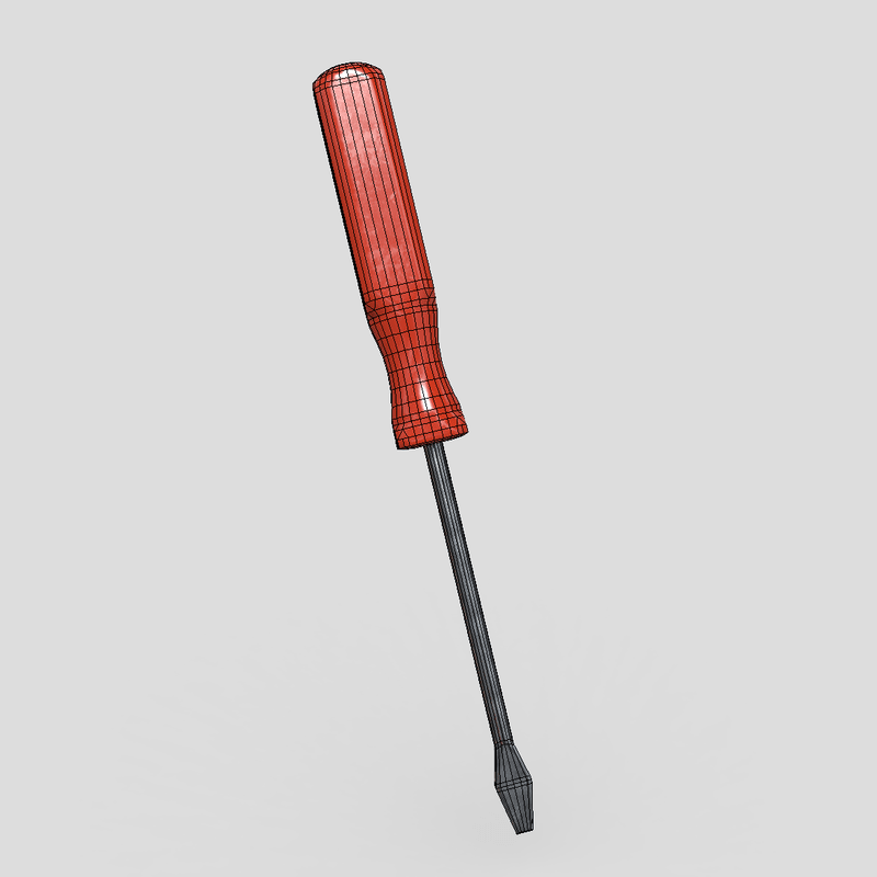 CC0 - Screwdriver - low poly PBR 3d model