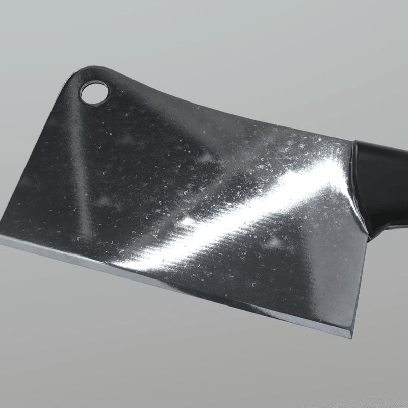 CC0 - Cleaver - low poly PBR 3d model