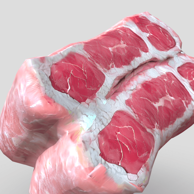 Raw Meat 3 - low poly PBR 3d model