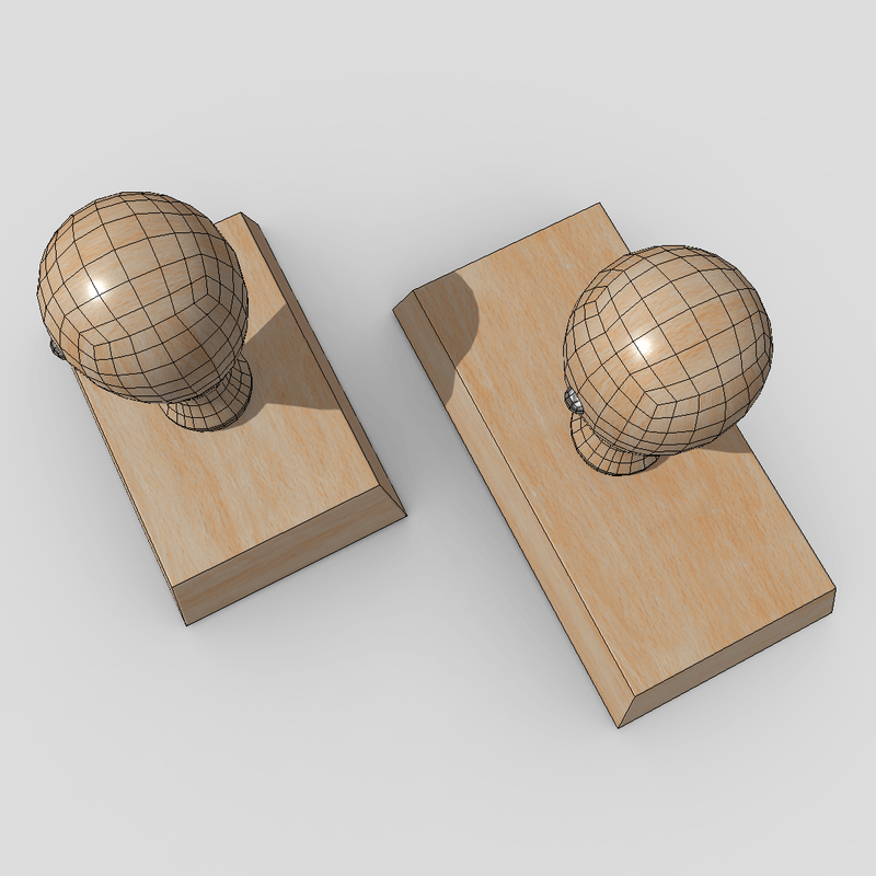 Rubber Stamp 2 - low poly PBR 3d model
