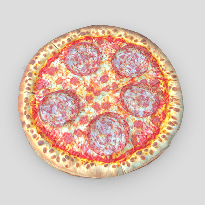 CC0 - Pizza Salami - low poly PBR 3d model