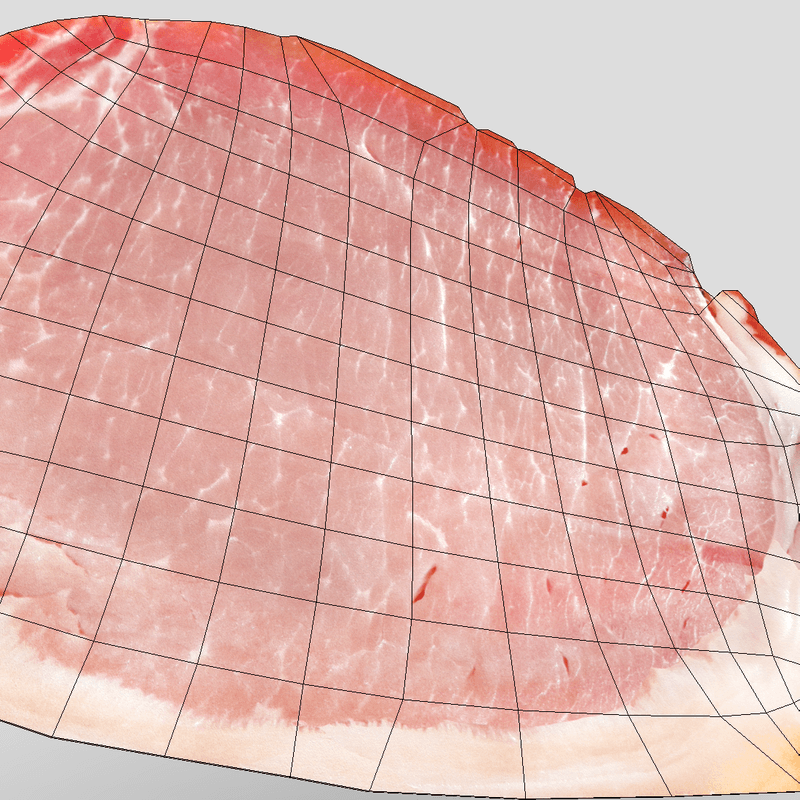 CC0 - Slice of Ham - low poly PBR 3d model