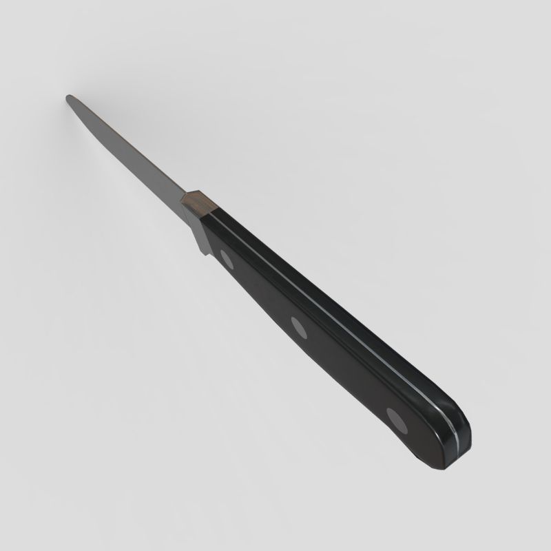 Kitchen Knife 6 - low poly PBR 3d model