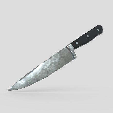 CC0 - Kitchen Knife - low poly PBR 3d model