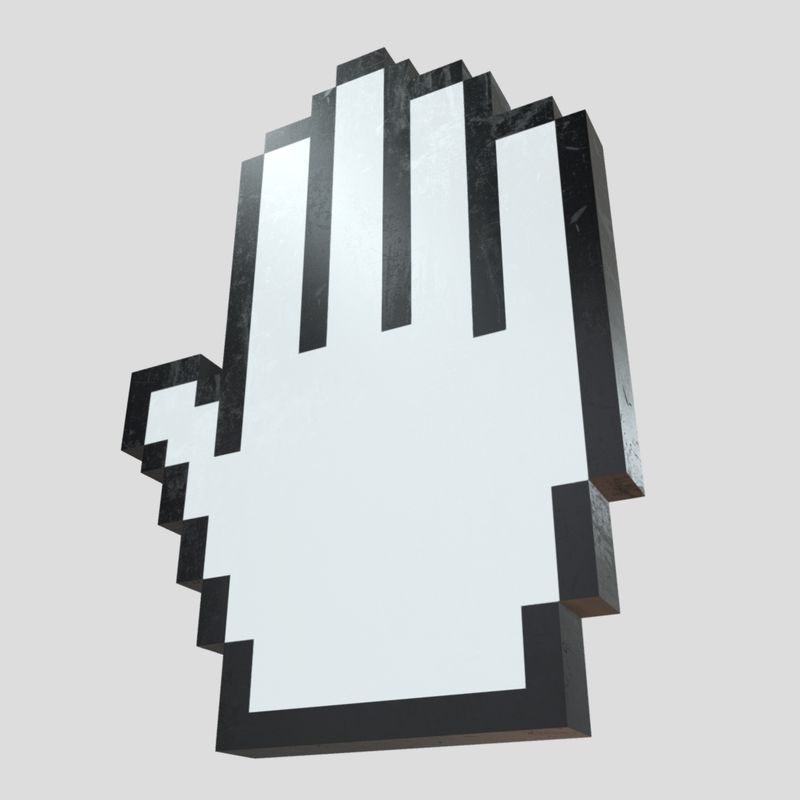 Cursor Hand 3 - low poly PBR 3d model
