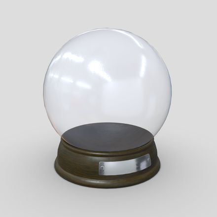 Glass Ball 2 - low poly PBR 3d model