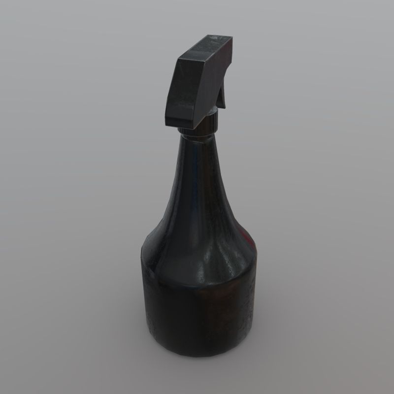 Spray bottle - low poly PBR 3d model