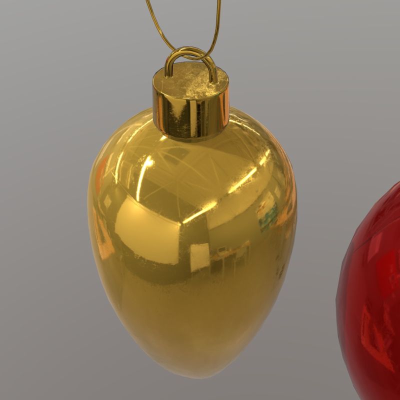 Christmas Bauble - low poly PBR 3d model