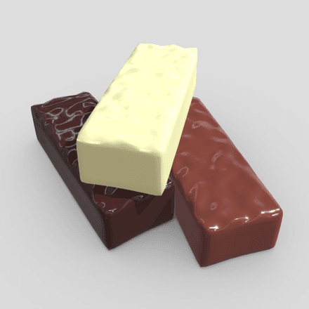 Chocolate Bar 2 - low poly PBR 3d model