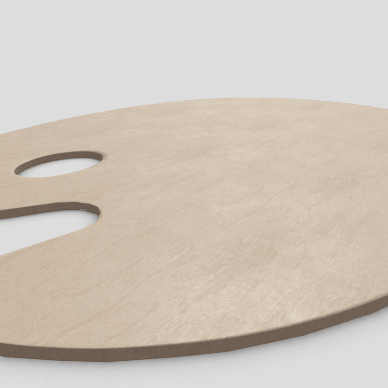 Artist Palette 3 - low poly PBR 3d model