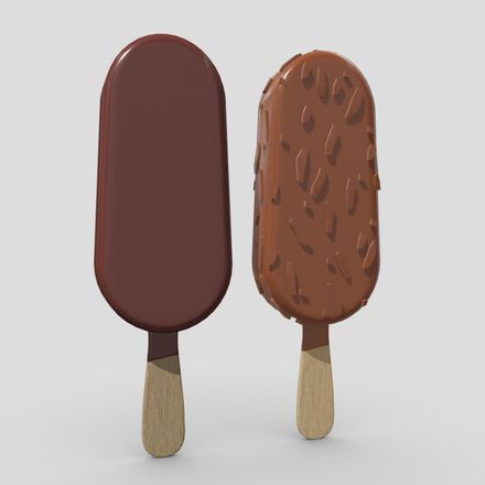 Popsicle 2 - low poly PBR 3d model