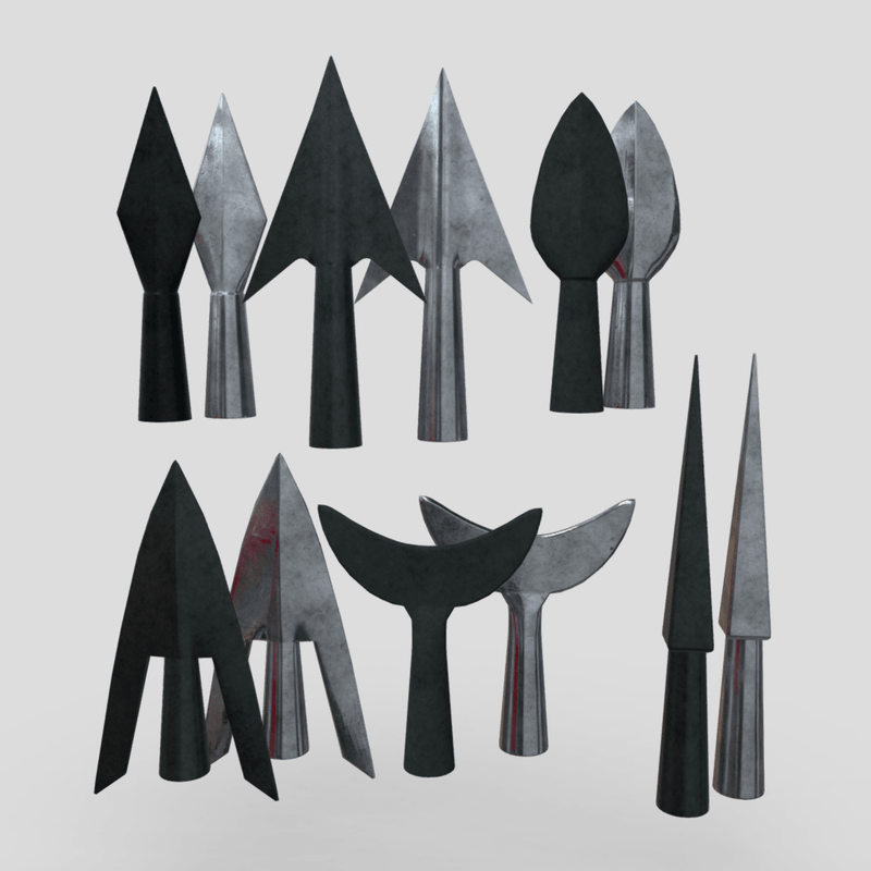 Arrowhead Pack - low poly PBR 3d model