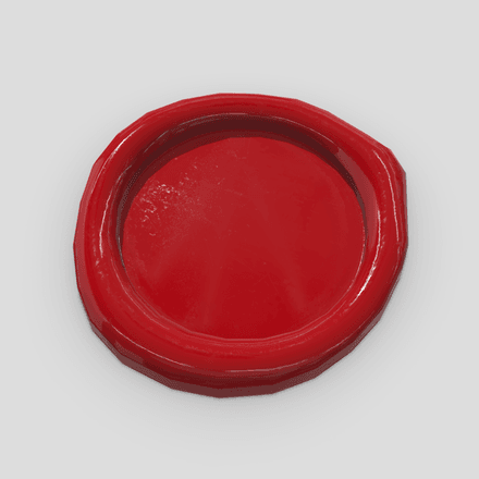 Wax Seal - low poly PBR 3d model