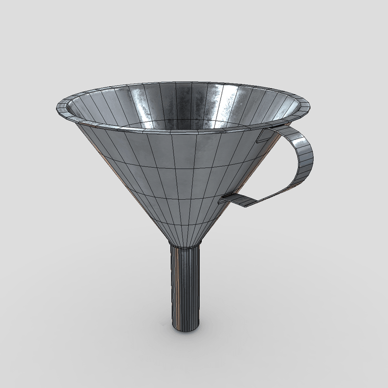 Funnel - low poly PBR 3d model