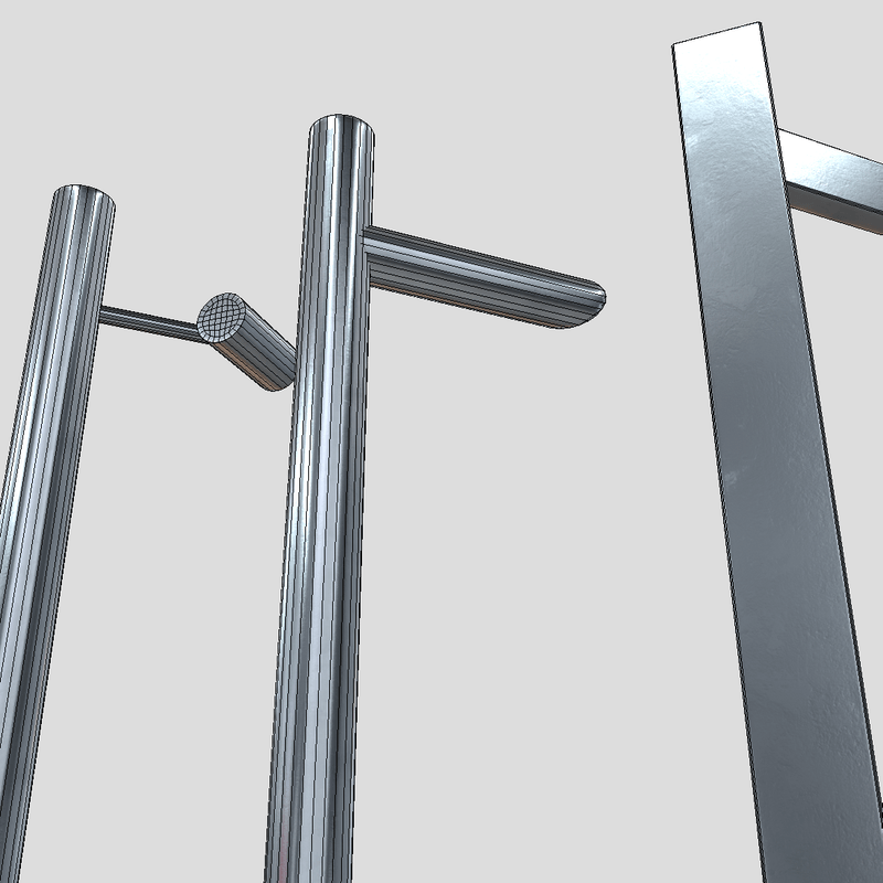 Door Handle Pack 2 - low poly PBR 3d model
