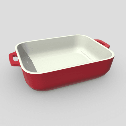 Baking Dish 4 - low poly PBR 3d model