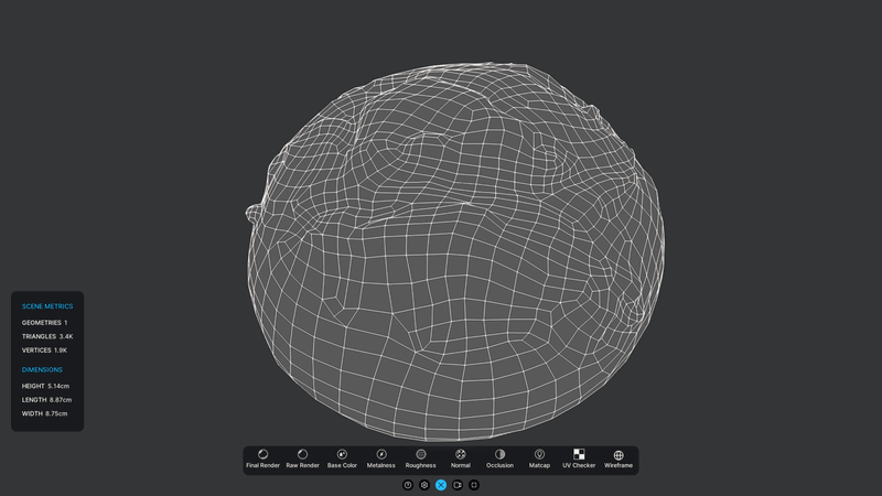 Seeded Bread Roll - low poly PBR 3d model