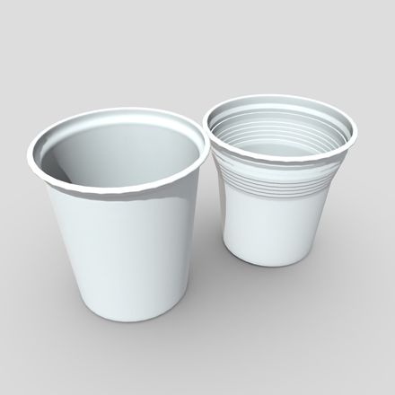 Plastic Cup Set 2 - low poly PBR 3d model