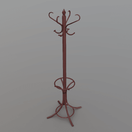 CC0 - Coat Hanger - low poly PBR 3d model